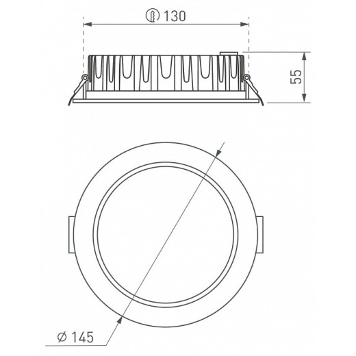 Встраиваемый светильник Arlight GLORY 041613