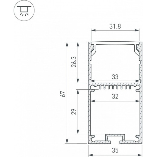 Профиль накладной Arlight SL-LINE 042902