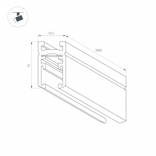 Трек накладной Arlight MAG-MICROCOSM 043050