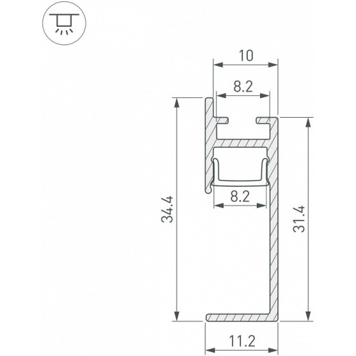 Профиль для плинтусов Arlight ARH-PLINTUS 043605