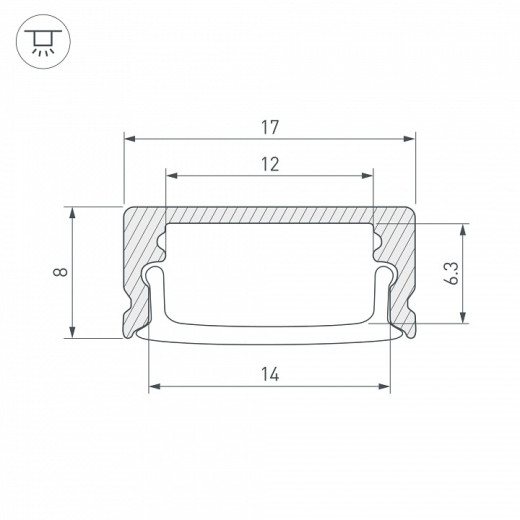 Профиль накладной Arlight LINE 044234(1)