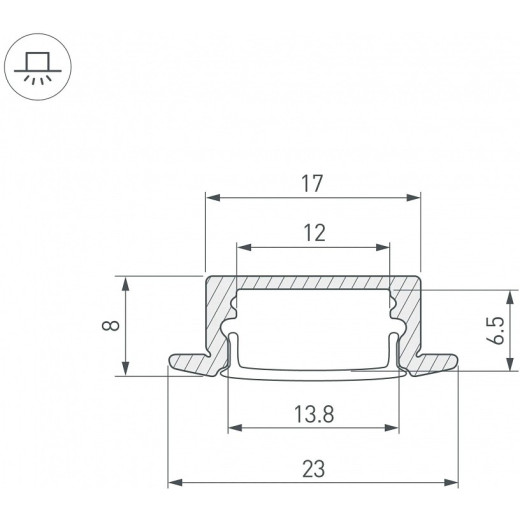 Профиль встраиваемый Arlight ARH-LINE 044237