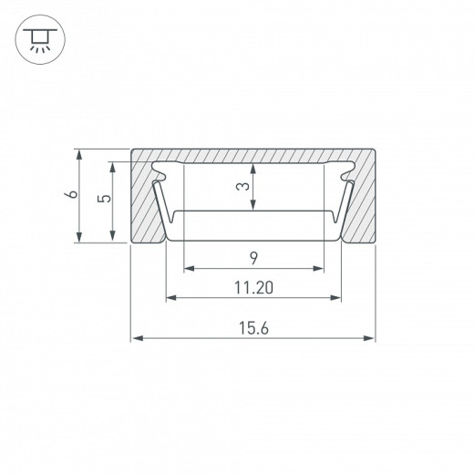 Профиль накладной Arlight MIC-M 044542