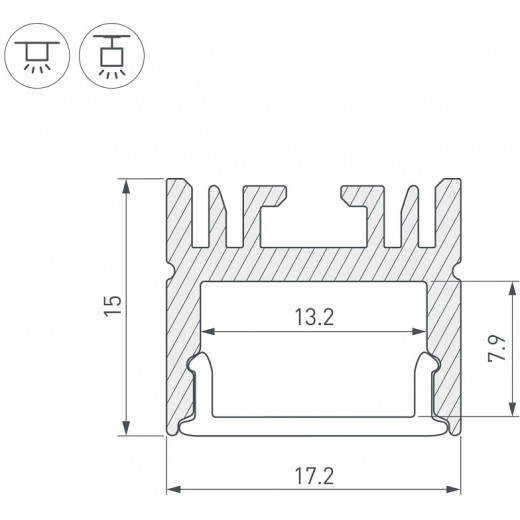 Профиль накладной Arlight ARH-LINE 046076