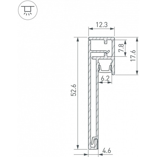 Профиль для плинтусов Arlight ARH-PLINTUS 046387