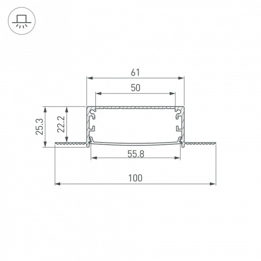 Профиль встраиваемый Arlight FANTOM 046410