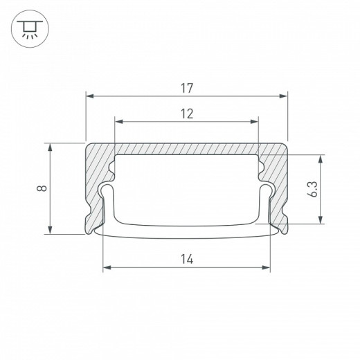Профиль накладной Arlight SL-LINE 047947
