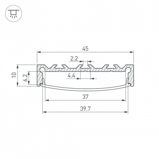 Профиль накладной Arlight LINE 049248