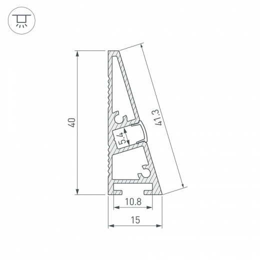 Профиль для плинтусов Arlight PLINTUS 052398