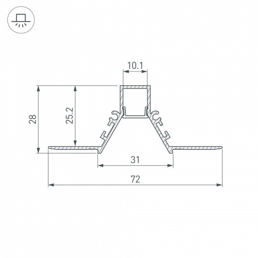 Профиль встраиваемый Arlight FANTOM 052538