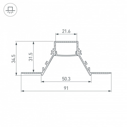 Профиль встраиваемый Arlight FANTOM 052543
