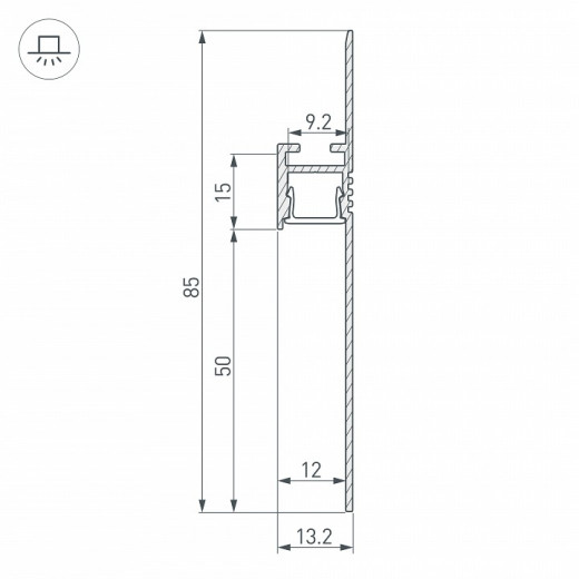 Профиль-держатель накладной Arlight FANTOM 052662