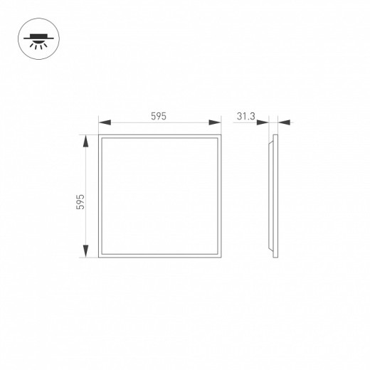 Светильник для потолка Армстронг Arlight DL-TITAN 052836