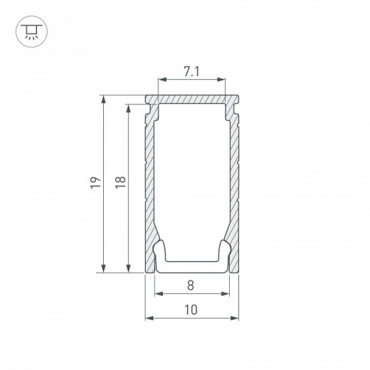 Профиль накладной Arlight LINE 053426