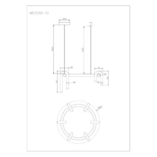 Подвесная люстра Arte Lamp Warhol A3258LM-30BK