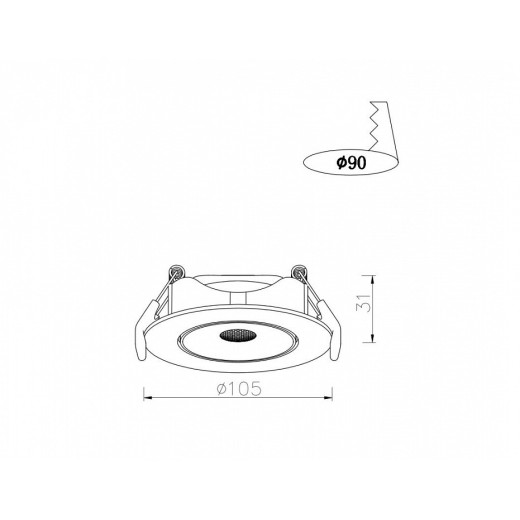 Встраиваемый светильник Arte Lamp Kaus A4762PL-1WH