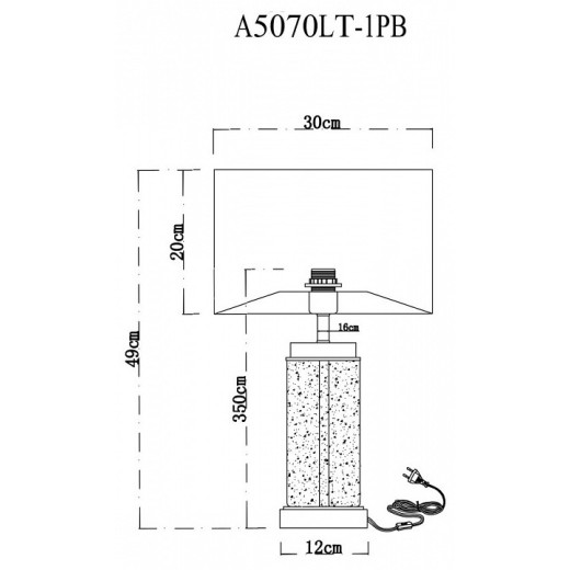 Настольная лампа декоративная Arte Lamp Baymont A5070LT-1PB