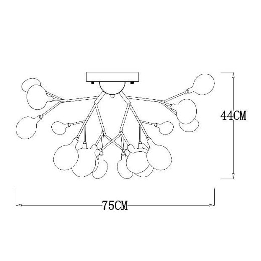 Потолочная люстра Arte Lamp Candy A7274PL-27WH