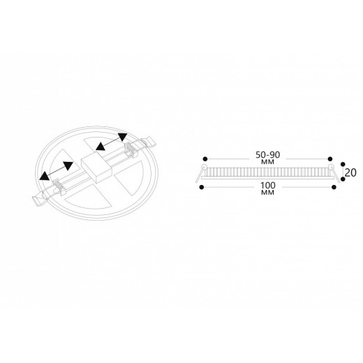 Встраиваемый светильник Arte Lamp Mesura A7971PL-1WH