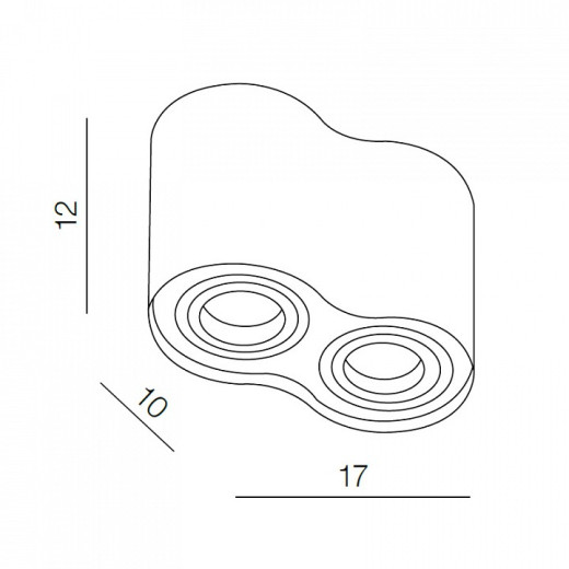 Накладной светильник Azzardo Bross 2 AZ0859