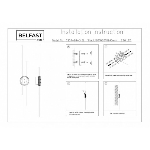Бра Belfast Medway 2257-94-3 BL