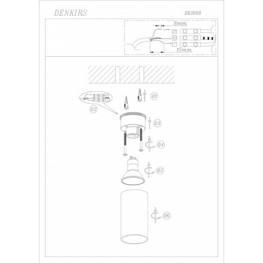 Накладной светильник Denkirs DK2008 DK2008-BK