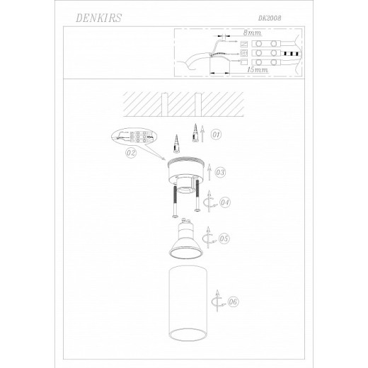 Накладной светильник Denkirs DK2008 DK2008-WH
