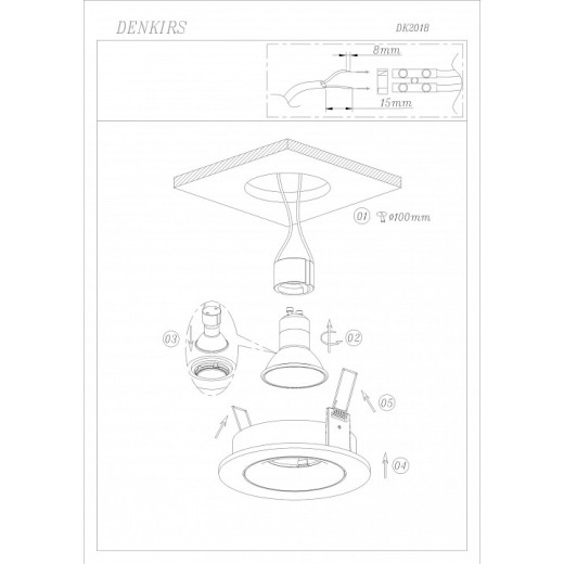 Встраиваемый светильник Denkirs DK2018 DK2018-BK