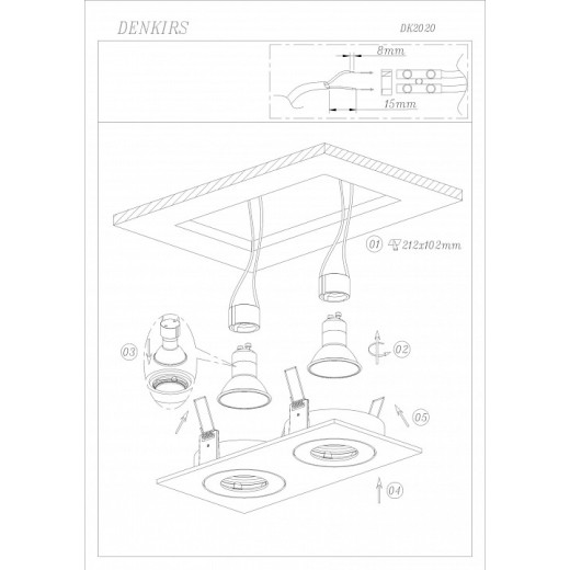 Встраиваемый светильник Denkirs DK2020 DK2020-BK