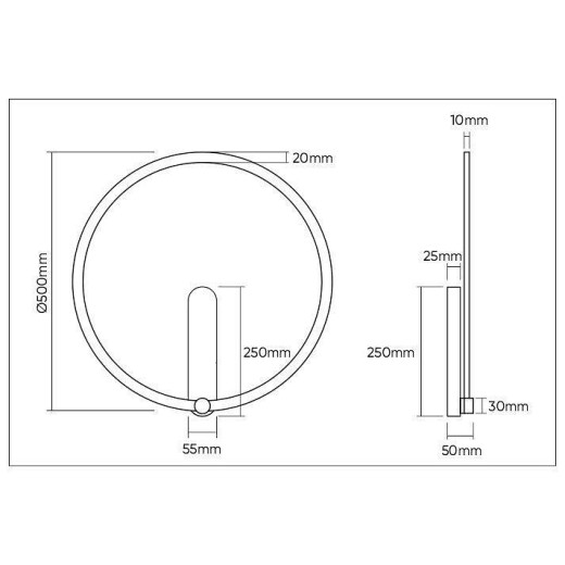 Накладной светильник Denkirs ROUND DK5035-BK
