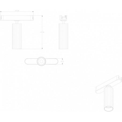 Светильник на штанге Denkirs AIR SPOT DK5340-BK