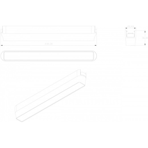 Накладной светильник Denkirs AIR LINEAR DK5360-BK