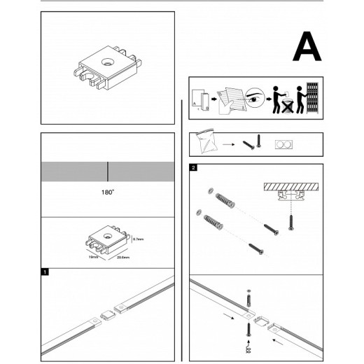 Соединитель линейный для треков Denkirs AIR BASE TR5210-BK