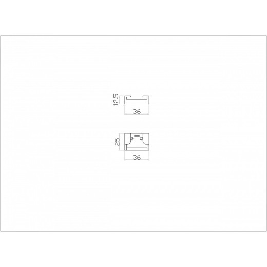 Заглушка для трека-ремня Denkirs BELTY BASE TR5519-BK