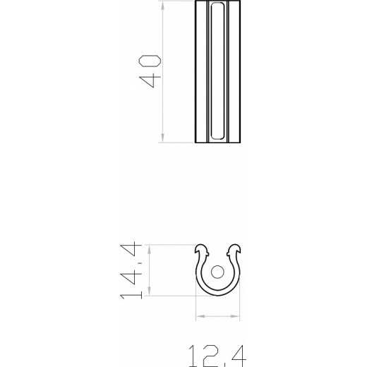 Крепление для треков-ремней Denkirs BELTY ROD TR5536-BK