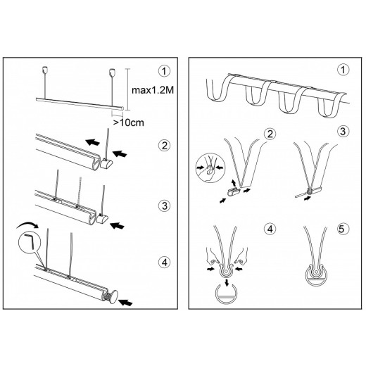 Подвес для трека Denkirs BELTY ROD TR5537-BK
