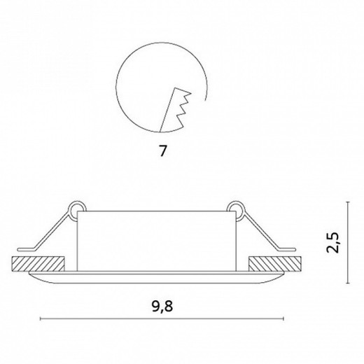Встраиваемый светильник Divinare Sciuscia 1765/02 PL-1