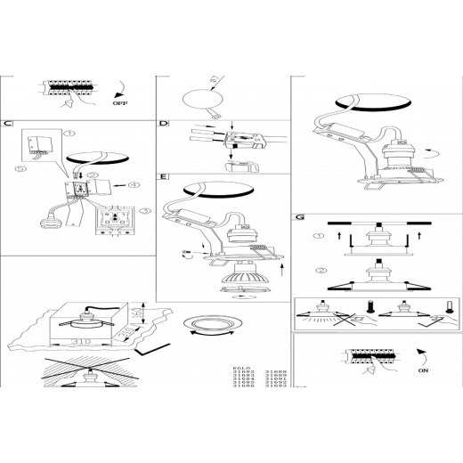 Встраиваемый светильник Eglo ПРОМО Tedo 31688