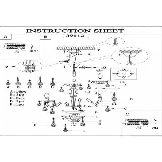 Подвесная люстра Eglo ПРОМО Carpento 39112
