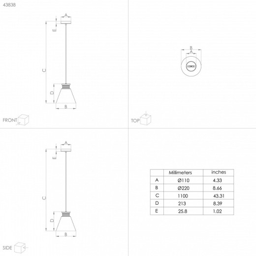 Подвесной светильник Eglo ПРОМО Twicken 43838
