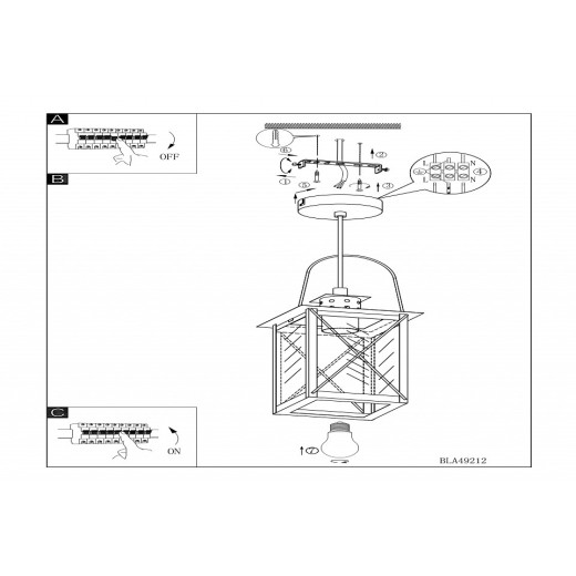Подвесной светильник Eglo ПРОМО Donmington 49212
