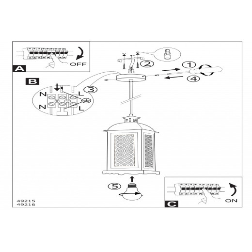 Подвесной светильник Eglo ПРОМО Lisburn 1 49216