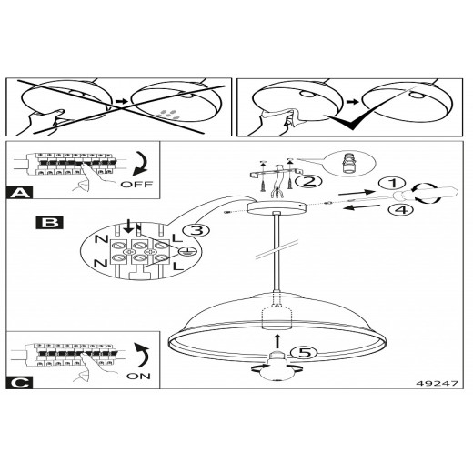 Подвесной светильник Eglo ПРОМО Truro 2 49247