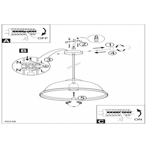 Подвесной светильник Eglo ПРОМО Truro 2 49248