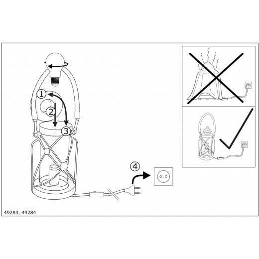 Настольная лампа декоративная Eglo ПРОМО Bradford 49284