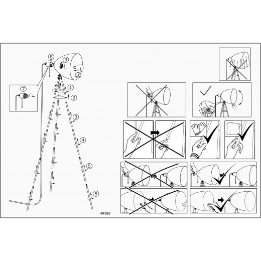 Торшер Eglo Chester 49386