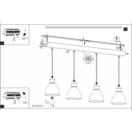 Подвесной светильник Eglo ПРОМО Priddy 49466