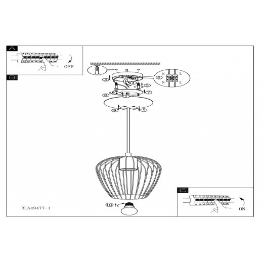 Подвесной светильник Eglo ПРОМО Newtown 49477