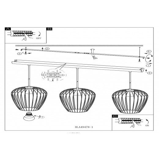 Подвесной светильник Eglo ПРОМО Newtown 49478