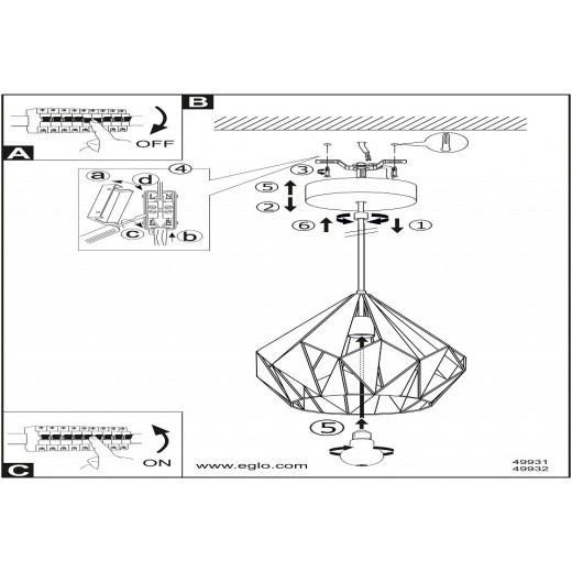 Подвесной светильник Eglo Carlton 1 49932